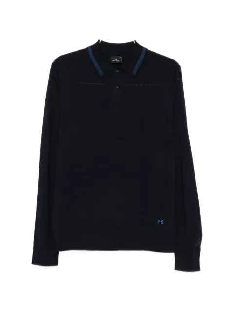 PS Paul Smith long-sleeve polo shirt Blue M2RA023W22760