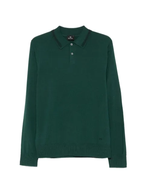 PS Paul Smith long-sleeve polo shirt Green M2RA023W22760