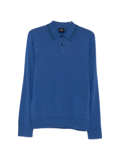 PS Paul Smith long-sleeve polo shirt Blue M2RA023W22760