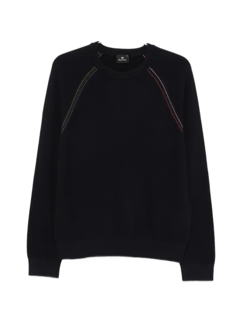 PS Paul Smith raglan-sleeve waffle-knit sweater Blue M2RA043W22757