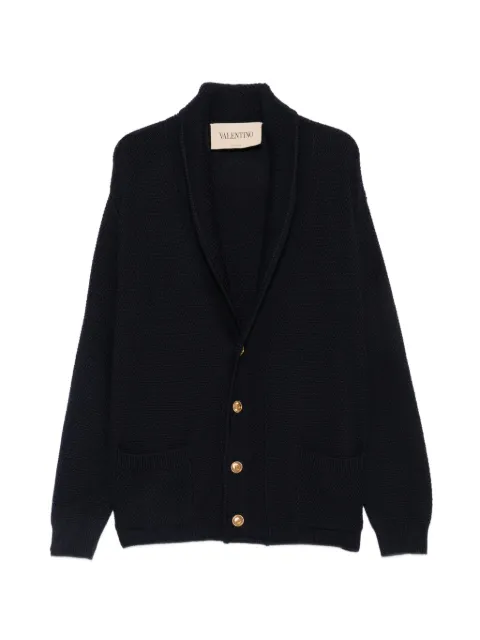 Valentino Garavani shawl-collar cardigan Blue VKE03NBLD