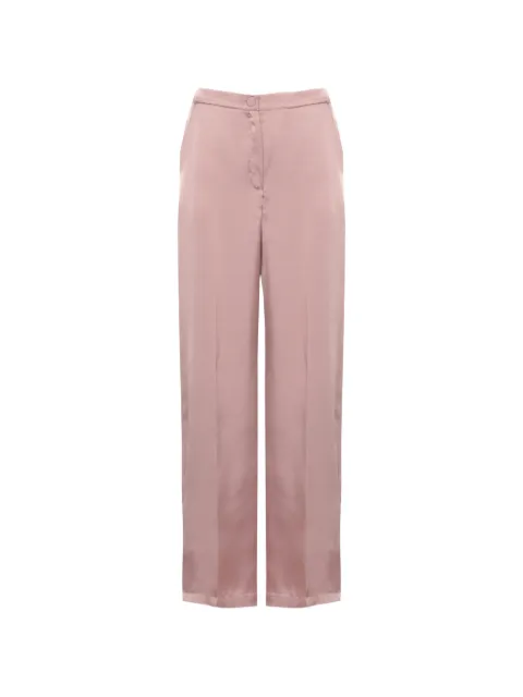 EMME satin-finish pressed-crease trousers Pink EMMTARO12615131292200001
