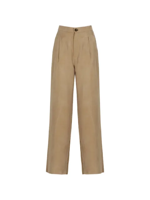 EMME pleated wide-leg trousers Neutrals EMMCEDRO2615131162200002