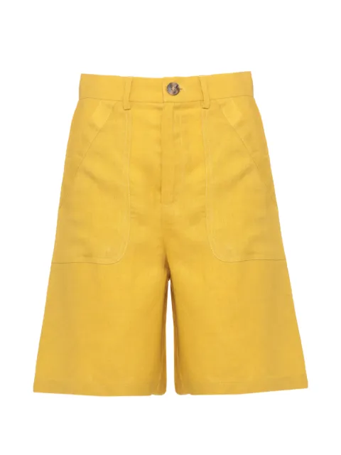 EMME EMMADORNI high-waisted bermuda linen shorts Yellow EMMADORNI2615141032200