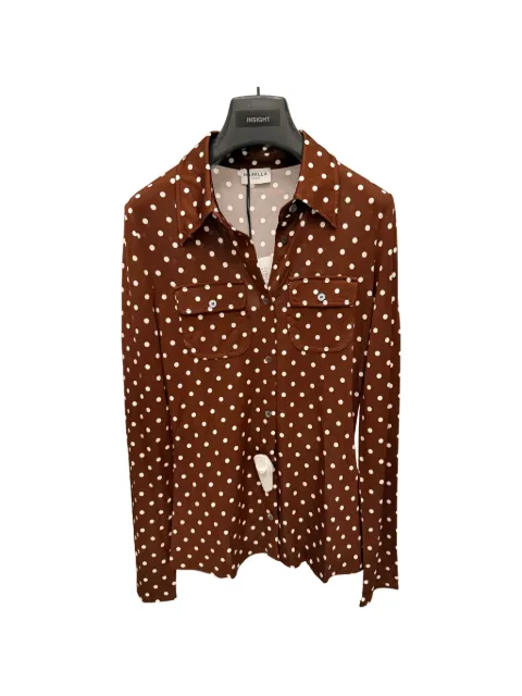 Marella MLSVINCI polka-dot pocket-detail shirt Brown MLSVINCI2613951014200