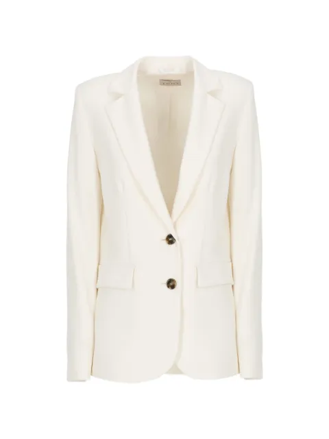 EMME notched-lapels single-breasted blazer White EMMFARNESE12615041231200001