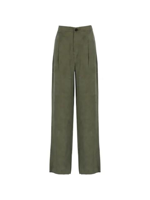 EMME pleated wide-leg trousers Green EMMCEDRO2615131162200004