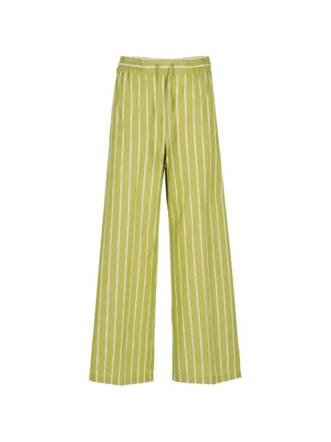 EMME striped drawstring-waist trousers Green EMMCALAO2615131032200019