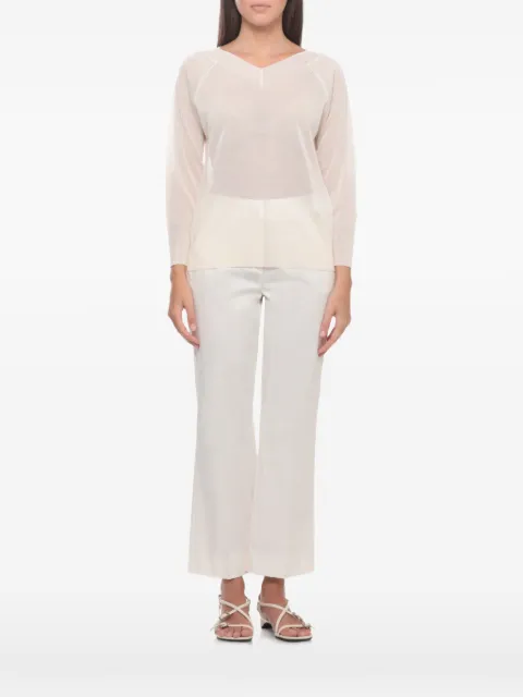 Marella V-neck raglan-sleeve jumper Neutrals MLMTUBO2613361095200004