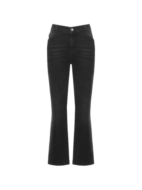 Marella raw-cut cropped flared jeans Black MLSFCROP2613181074200004