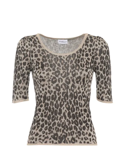 Marella leopard-print T-shirt Neutrals MLSDATTERO2613361184200001