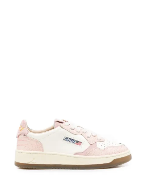 Autry Medalist Low crocodile-embossed sneakers Neutrals AULWCZ03