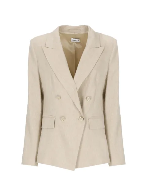 Marella double-breasted peak-lapel jacket Neutrals MLLBUSSOLA2613041181200002