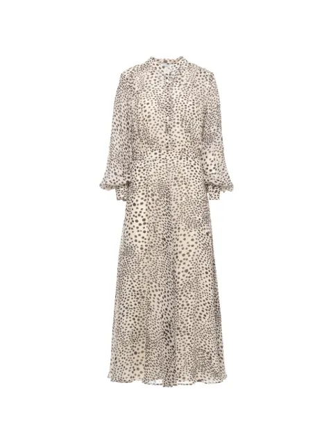 Marella MLLMASTRO polka-dot midi dress Neutrals MLLMASTRO2613221151200006