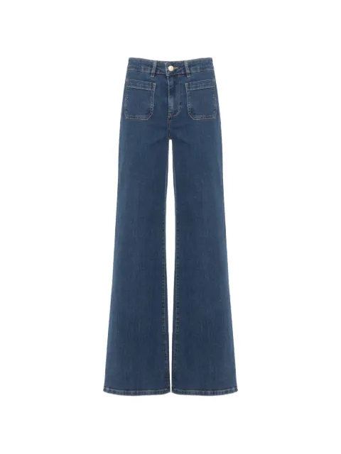 EMME wide-leg patch-pocket jeans Blue EMMWIDEFLARE2615181021200002