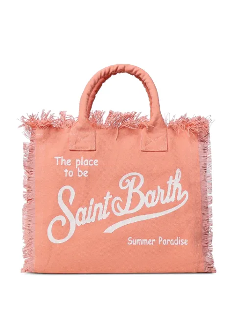 MC2 Saint Barth orange canvas Colette bag with fringes Orange VANI00100425L