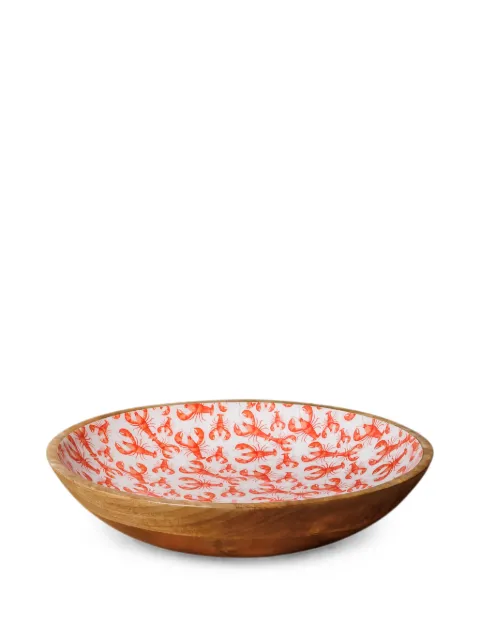 CU I SEEYOU lobster-print wooden bowl Brown CU12104