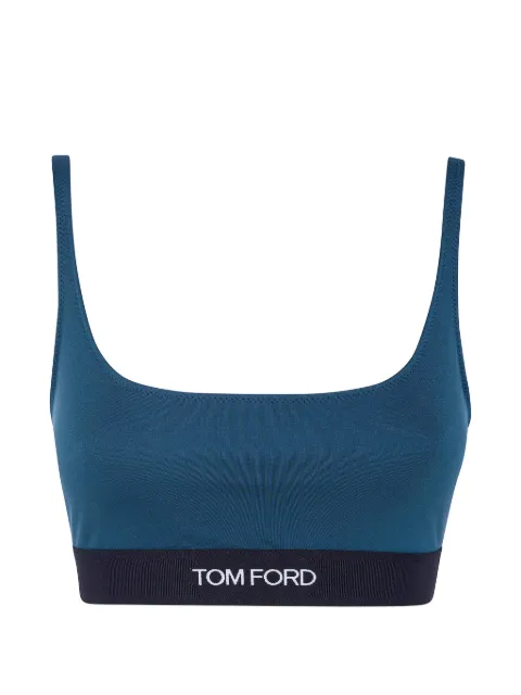 TOM FORD logo-underband bra Blue BRJ016JEX011