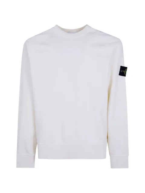 Stone Island logo-patch raglan-sleeve sweatshirt White L2S156100008S0051