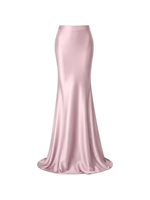 Gemy Maalouf satin-finish floor-length skirt Pink CPS153042LS
