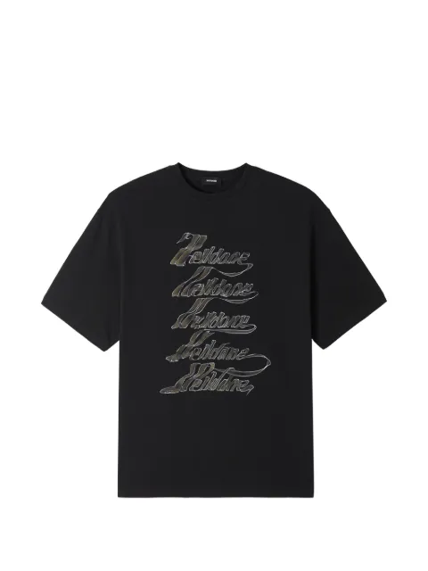 We11done logo-print oversized T-shirt Black WDTT026767UBKS6