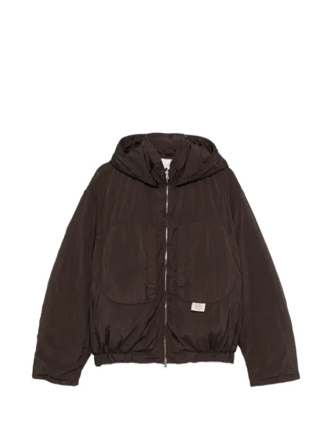 RANRA hooded zip-up jacket Brown AMFW26OW01131
