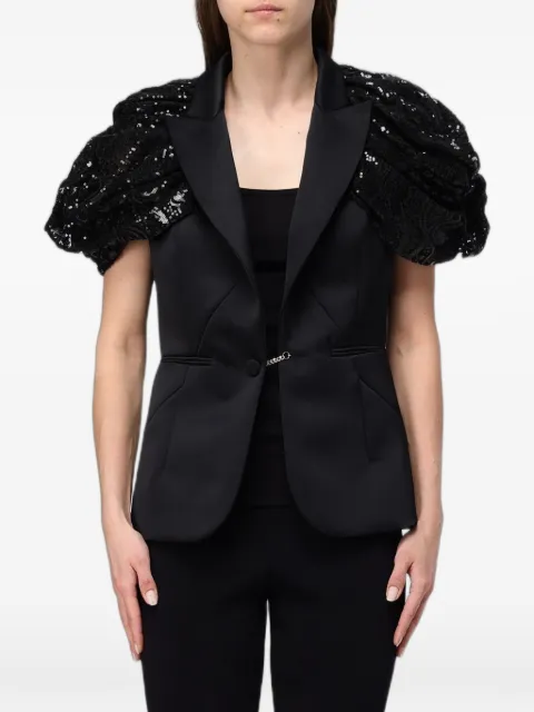 Antonio Marras sequin-embellished lace-sleeve jacket Black MGIA446