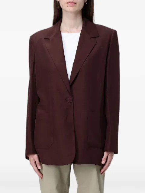 Hanita single-breasted patch-pocket blazer Brown HJ12584572