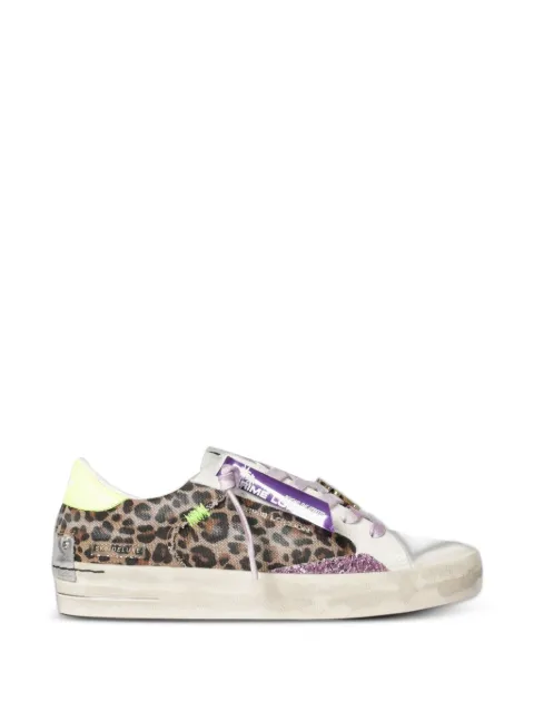 Crime London Sk8 Deluxe leopard-print sneakers White 29107PP868