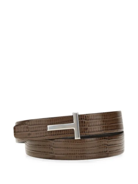 TOM FORD reversible T buckle belt Brown TB224LCL483S