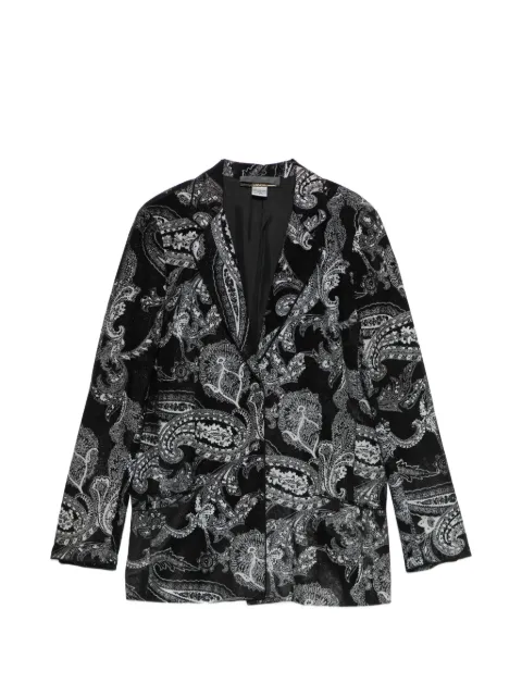 Roberto Cavalli Vintage 1970 paisley-print blazer Black RC900CAU