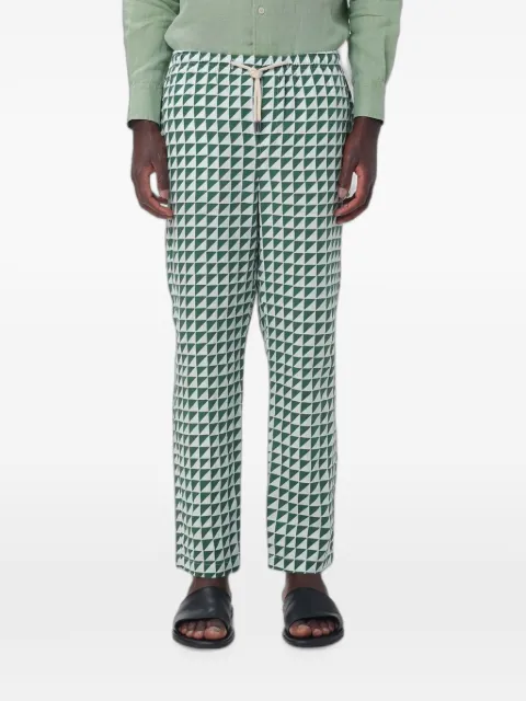PENINSULA SWIMWEAR Teulada printed linen trousers Green P26SPN000