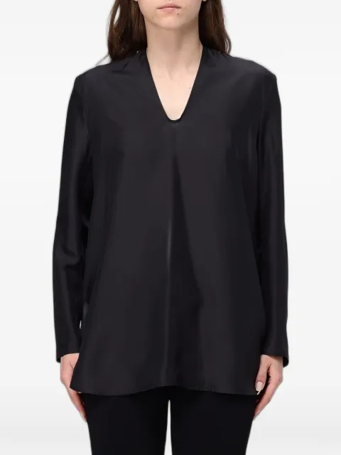 Ter Et Bantine V-neck silk blouse Black V21185810MF10