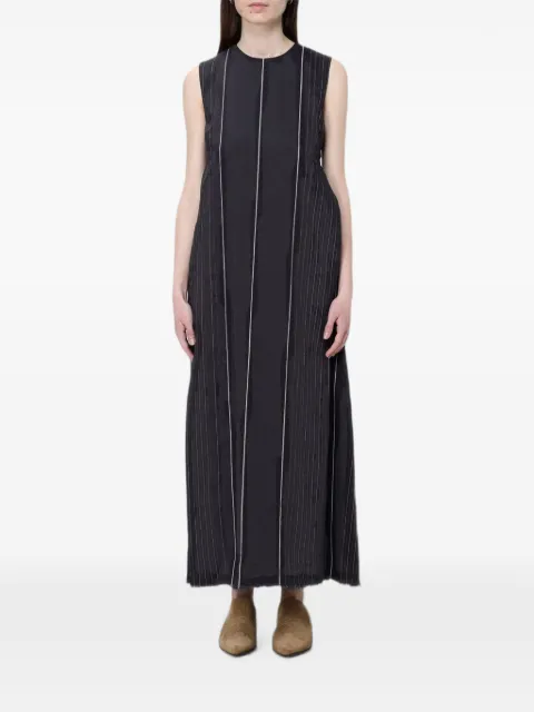 Ter Et Bantine maxi pinstriped sleeveless dress Black V11027716MF16