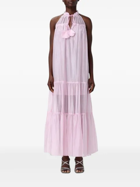 Hanita ruffled-collar maxi dress Pink HV37874582CAMISAPINK