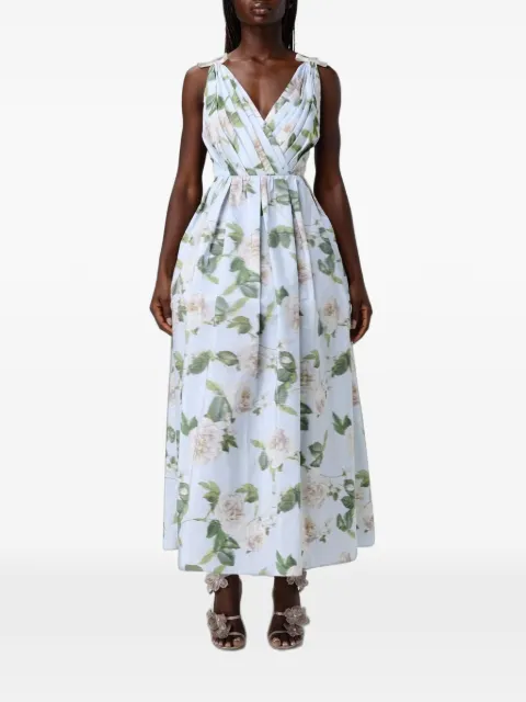 Antonio Marras floral-print midi dress Blue MABM351CE7VE