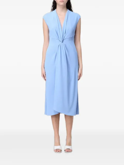 Hanita twist-detail draped dress Blue HV37644558