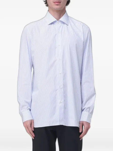 Luigi Borrelli striped cotton shirt White PS1000440