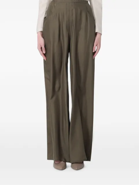 Ter Et Bantine wide-leg silk trousers Green V61125010MF1006