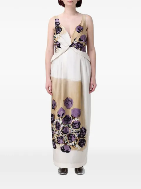 Antonio Marras floral-print silk maxi dress Neutrals MABM390CR7ML