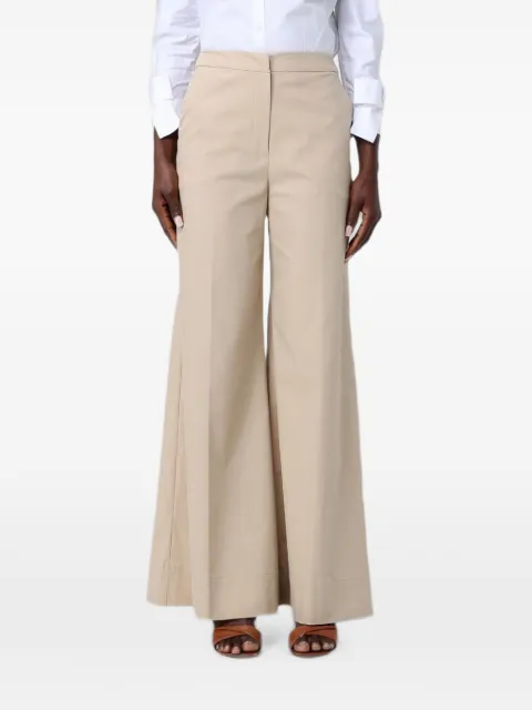 Hanita pressed-crease wide-leg trousers Neutrals HP16574573BEIGE