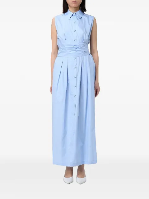 Hanita sleeveless pleated shirt maxi dress Blue HV38284597AZZURRO