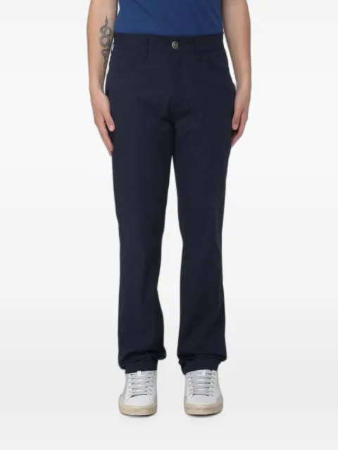 JECKERSON J18 slim-fit gabardine trousers Blue PA048TELA0014002