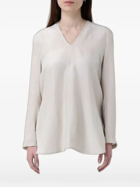 Ter Et Bantine V-neck long-sleeve blouse Neutrals V21185810MF1001