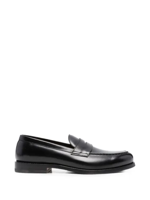 Henderson Baracco leather penny loafers Black 85400P2