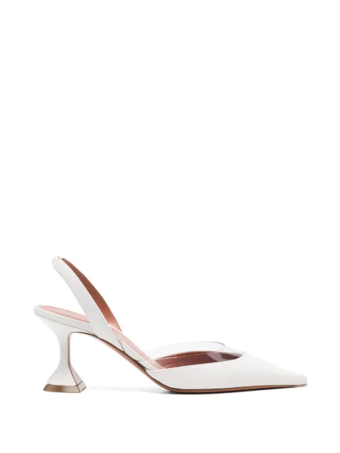 Amina Muaddi Lara slingback pumps White LARASLING70