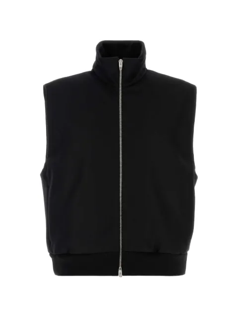 Jil Sander zip-up wool gilet Black J22FB0155J40045