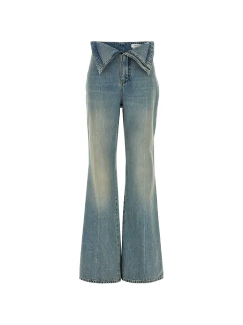 Alexander McQueen fold-over waist flared jeans Blue 857092QMAD0