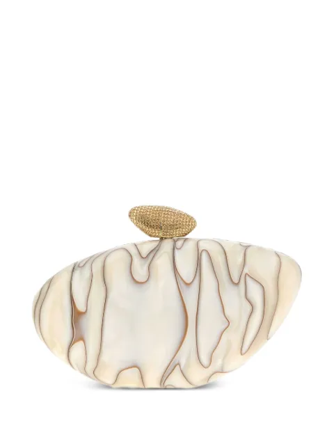 Benedetta Bruzziches mini Armonia marble-effect clutch bag Neutrals FW24002042