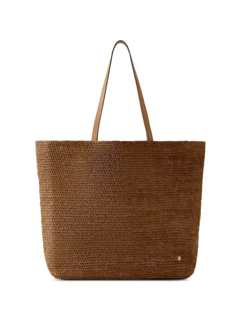Helen Kaminski woven raffia tote bag Brown BAG51969NUTSHELLCOTTO